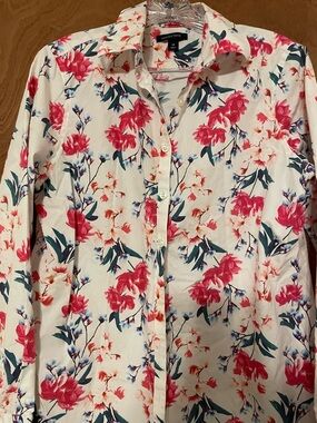 Lands End floral blouse size 12